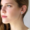 image:imageRound Austrian Crystal Stud Earrings for Women Fashion 925 Sterling Silver Hypoallergenic JewelryAurora Green