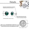 image:imageRound Austrian Crystal Stud Earrings for Women Fashion 925 Sterling Silver Hypoallergenic JewelryEmerald