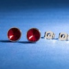 image:imageRound Austrian Crystal Stud Earrings for Women Fashion 925 Sterling Silver Hypoallergenic JewelryRed