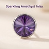 image:imageRound Austrian Crystal Stud Earrings for Women Fashion 925 Sterling Silver Hypoallergenic JewelryTanzanite