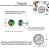 image:imageRound Austrian Crystal Stud Earrings for Women Fashion 925 Sterling Silver Hypoallergenic JewelryVitrail Medium