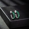 image:imageStunning Austrian Crystals Hoop Earrings for Women Fashion 14K Gold Plated Hypoallergenic Jewelry GiftGreen