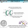 image:imageStunning Austrian Crystals Hoop Earrings for Women Fashion 14K Gold Plated Hypoallergenic Jewelry GiftGreen