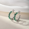 image:imageStunning Austrian Crystals Hoop Earrings for Women Fashion 14K Gold Plated Hypoallergenic Jewelry GiftGreen