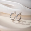 image:imageStunning Austrian Crystals Hoop Earrings for Women Fashion 14K Gold Plated Hypoallergenic Jewelry GiftWhite Clear