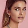 image:imageTeardrop Austrian Crystal Drop Clip On Dangle Earrings for Women Non Pierced 14K Rose Gold Plated Hypoallergenic JewelryPink