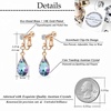 image:imageTeardrop Austrian Crystal Drop Clip On Dangle Earrings for Women Non Pierced 14K Rose Gold Plated Hypoallergenic JewelryVitrail Light