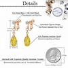image:imageTeardrop Austrian Crystal Drop Clip On Dangle Earrings for Women Non Pierced 14K Rose Gold Plated Hypoallergenic JewelryYellow Golden