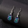 image:imageTeardrop Austrian Crystal Drop Dangle Earrings for Women 925 Sterling Silver Hook Hypoallergenic JewelryRainbow