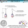 image:imageTeardrop Austrian Crystal Drop Dangle Earrings for Women 925 Sterling Silver Hook Hypoallergenic JewelryRainbow