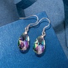 image:imageTeardrop Austrian Crystal Drop Dangle Earrings for Women 925 Sterling Silver Hook Hypoallergenic JewelryRainbow