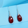 image:imageTeardrop Austrian Crystal Drop Dangle Earrings for Women 925 Sterling Silver Hook Hypoallergenic JewelryRed