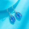 image:imageTeardrop Austrian Crystal Drop Dangle Earrings for Women 925 Sterling Silver Hook Hypoallergenic JewelryTanzanite