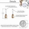 image:imageTeardrop Austrian Crystal Drop Dangle Earrings for Women 925 Sterling Silver Hook Hypoallergenic JewelryTopaz