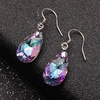 image:imageTeardrop Austrian Crystal Drop Dangle Earrings for Women 925 Sterling Silver Hook Hypoallergenic JewelryVitrail Light