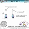 image:imageTeardrop Austrian Crystal Drop Dangle Earrings for Women 925 Sterling Silver Hook Hypoallergenic JewelryVitrail Light