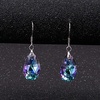 image:imageTeardrop Austrian Crystal Drop Dangle Earrings for Women 925 Sterling Silver Hook Hypoallergenic JewelryVitrail Light