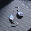 image:imageTeardrop Austrian Crystal Drop Dangle Earrings for Women 925 Sterling Silver Hook Hypoallergenic JewelryVitrail Light