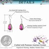image:imageTeardrop Austrian Crystal Drop Dangle Earrings for Women 925 Sterling Silver Hook Hypoallergenic JewelryVitrail Medium