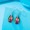 image:imageTeardrop Austrian Crystal Drop Dangle Earrings for Women 925 Sterling Silver Hook Hypoallergenic JewelryVitrail Medium