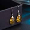 image:imageTeardrop Austrian Crystal Drop Dangle Earrings for Women 925 Sterling Silver Hook Hypoallergenic JewelryYellow
