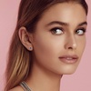 image:imageTeardrop Austrian Crystal Halo Stud Earrings for Women Fashion 925 Sterling Silver Hypoallergenic JewelryDark Blue