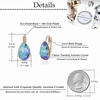 image:imageTeardrop Austrian Crystal Leverback Drop Earrings for Women 14K Rose Gold Plated Hypoallergenic JewelryRainbow