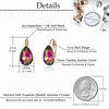 image:imageTeardrop Austrian Crystal Leverback Drop Earrings for Women 14K Rose Gold Plated Hypoallergenic JewelryVitrail Medium