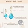 image:imageTrendy Austrian Crystal Baroque Drop Dangle Earrings for Women 14K Gold Plated Hook Earring Hypoallergenic Jewelry Gifts for WomenAquamarine