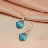 image:imageTrendy Austrian Crystal Baroque Drop Dangle Earrings for Women 14K Gold Plated Hook Earring Hypoallergenic Jewelry Gifts for WomenAquamarine