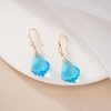 image:imageTrendy Austrian Crystal Baroque Drop Dangle Earrings for Women 14K Gold Plated Hook Earring Hypoallergenic Jewelry Gifts for WomenAquamarine