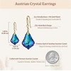 image:imageTrendy Austrian Crystal Baroque Drop Dangle Earrings for Women 14K Gold Plated Hook Earring Hypoallergenic Jewelry Gifts for WomenBermuda Blue