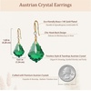 image:imageTrendy Austrian Crystal Baroque Drop Dangle Earrings for Women 14K Gold Plated Hook Earring Hypoallergenic Jewelry Gifts for WomenEmerald