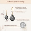 image:imageTrendy Austrian Crystal Baroque Drop Dangle Earrings for Women 14K Gold Plated Hook Earring Hypoallergenic Jewelry Gifts for WomenGreyBlack