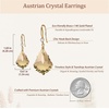 image:imageTrendy Austrian Crystal Baroque Drop Dangle Earrings for Women 14K Gold Plated Hook Earring Hypoallergenic Jewelry Gifts for WomenLight Topaz