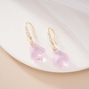 image:imageTrendy Austrian Crystal Baroque Drop Dangle Earrings for Women 14K Gold Plated Hook Earring Hypoallergenic Jewelry Gifts for WomenPink
