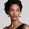 image:imageTrendy Austrian Crystal Baroque Drop Dangle Earrings for Women 14K Gold Plated Hook Earring Hypoallergenic Jewelry Gifts for WomenRed