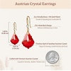 image:imageTrendy Austrian Crystal Baroque Drop Dangle Earrings for Women 14K Gold Plated Hook Earring Hypoallergenic Jewelry Gifts for WomenRed