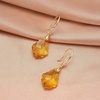 image:imageTrendy Austrian Crystal Baroque Drop Dangle Earrings for Women 14K Gold Plated Hook Earring Hypoallergenic Jewelry Gifts for WomenYellow