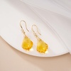 image:imageTrendy Austrian Crystal Baroque Drop Dangle Earrings for Women 14K Gold Plated Hook Earring Hypoallergenic Jewelry Gifts for WomenYellow