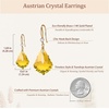 image:imageTrendy Austrian Crystal Baroque Drop Dangle Earrings for Women 14K Gold Plated Hook Earring Hypoallergenic Jewelry Gifts for WomenYellow
