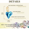 image:imageTrendy Austrian Crystal Heart Drop Leverback Earrings for Women 14K Rose Gold Plated Hypoallergenic Jewelry GiftsAquamarine