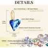 image:imageTrendy Austrian Crystal Heart Drop Leverback Earrings for Women 14K Rose Gold Plated Hypoallergenic Jewelry GiftsBermuda Blue