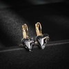 image:imageTrendy Austrian Crystal Heart Drop Leverback Earrings for Women 14K Rose Gold Plated Hypoallergenic Jewelry GiftsBlack