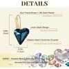 image:imageTrendy Austrian Crystal Heart Drop Leverback Earrings for Women 14K Rose Gold Plated Hypoallergenic Jewelry GiftsDark Blue