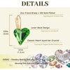 image:imageTrendy Austrian Crystal Heart Drop Leverback Earrings for Women 14K Rose Gold Plated Hypoallergenic Jewelry GiftsFern Green