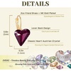 image:imageTrendy Austrian Crystal Heart Drop Leverback Earrings for Women 14K Rose Gold Plated Hypoallergenic Jewelry GiftsPurple
