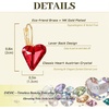 image:imageTrendy Austrian Crystal Heart Drop Leverback Earrings for Women 14K Rose Gold Plated Hypoallergenic Jewelry GiftsRed
