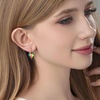 image:imageTrendy Austrian Crystal Heart Drop Leverback Earrings for Women 14K Rose Gold Plated Hypoallergenic Jewelry GiftsVitrail Medium