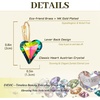 image:imageTrendy Austrian Crystal Heart Drop Leverback Earrings for Women 14K Rose Gold Plated Hypoallergenic Jewelry GiftsVitrail Medium